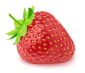 Fresh strawberry isolated on a white background.
