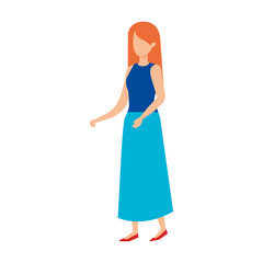 beautiful and young woman character