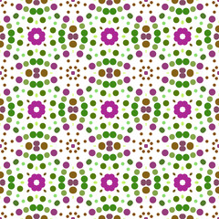 Seamless abstract pattern background with a variety of colored circles.