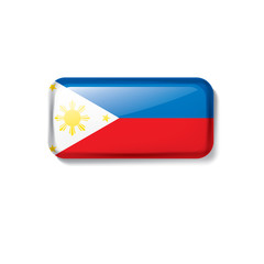 Philippines flag, vector illustration on a white background