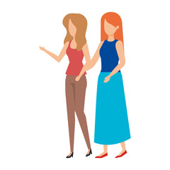 couple girls avatars characters