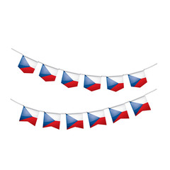 Obraz premium Czechia flag, vector illustration on a white background