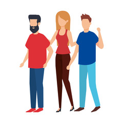 Fototapeta premium group of people characters