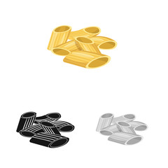 Vector illustration of pasta and carbohydrate icon. Set of pasta and macaroni stock vector illustration.