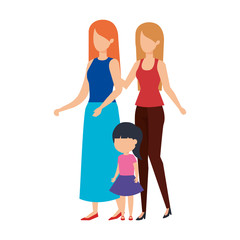 lesbian couple with daughter