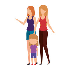 lesbian couple with daughter