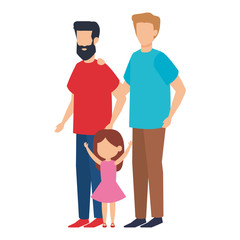 gay couple with daughter