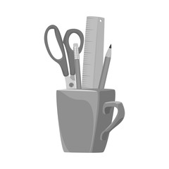 Vector design of furniture and work icon. Set of furniture and home stock symbol for web.