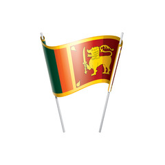 Sri Lanka flag, vector illustration on a white background