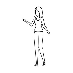 beautiful and young woman character