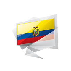 Ecuador flag, vector illustration on a white background