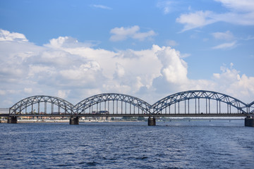 Riga, bridge, view from the water