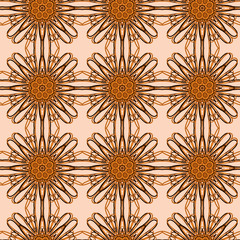 Seamless floral pattern with a variety of floral motifs.