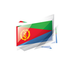 Eritrea flag, vector illustration on a white background