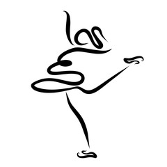 Girl skating, dance, winding lines, creative pattern © YuliaRafael Nazaryan