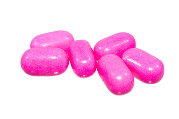 medical pills isolated on white background