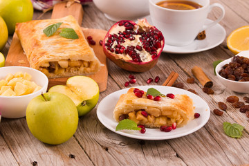 Apple strudel. 