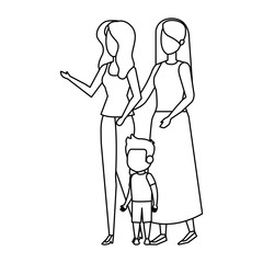 lesbian couple with son