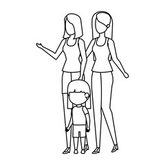 lesbian couple with daughter