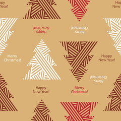 Simple Christmas seamless pattern for wrapping paper. Vector.