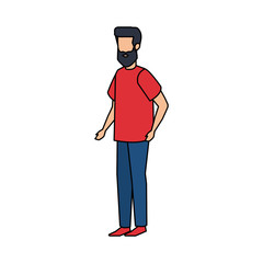 young man with beard avatar character