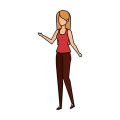 beautiful and young woman character