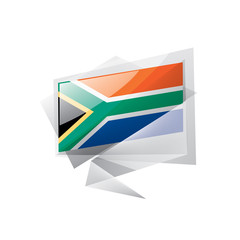 south africa flag, vector illustration on a white background