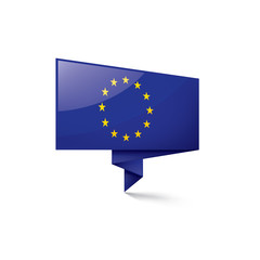 European union flag, vector illustration on a white background