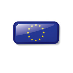 European union flag, vector illustration on a white background