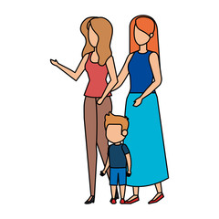 lesbian couple with son