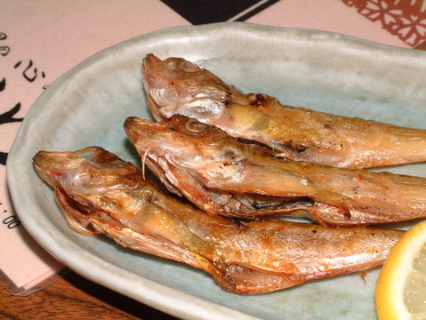 dried sandfishes / ハタハタの干物（焼魚）