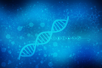 2d render of dna structure, abstract background