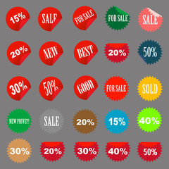 sale tag stickers vector illustration