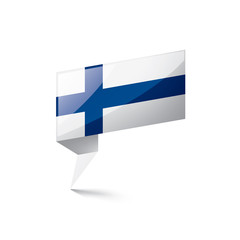 Finland flag, vector illustration on a white background