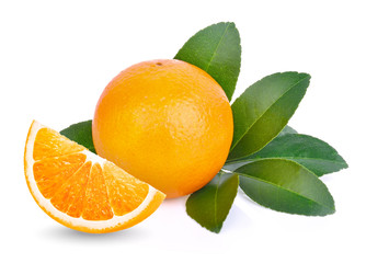 Orange fruit. Orange slice isolate on white background