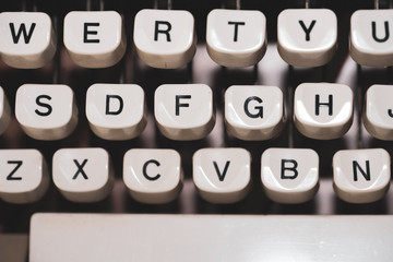 old typewriter and keys
