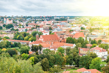 Fototapeta na wymiar City of Vilnius - panorama of old town, Lithuania
