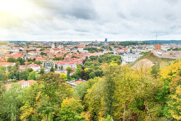 Fototapeta na wymiar City of Vilnius - panorama of old town, Lithuania