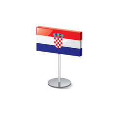 Croatia flag, vector illustration on a white background