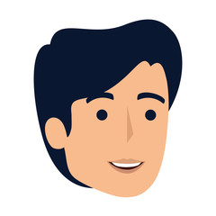 young man head avatar character