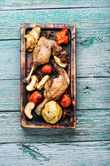 Roast duck with vegetable