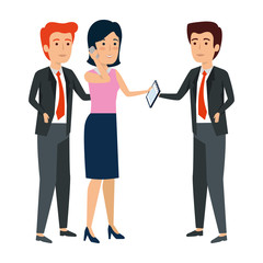 elegant business people avatars characters