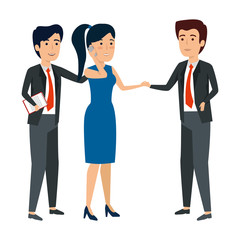 elegant business people avatars characters