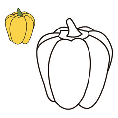 paprika vegetables coloring wallpaper vector illustration design