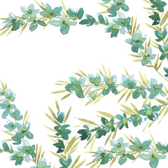 Flowers watercolor vector illustration. Mother s Day, wedding, birthday, Easter, Valentine s Day.