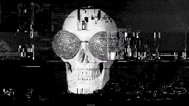 skull head skeleton sunglasses bones horror headphones music