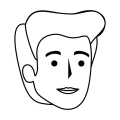 young man head avatar character