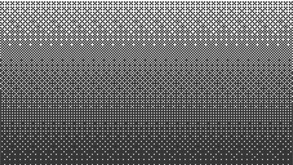 Halftone gradient pattern horizontal vector illustration. Ornament pattern. Black white dotted background. Fabric texture. Geometric background.
