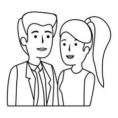 business couple avatars characters