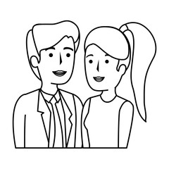 business couple avatars characters